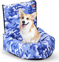 Dog Car Seat Pet Car Booster Bucket Seat Pet Travel Safety Car Seat Dog Bed for Car with Removable Cover&Safety Leash for Small and Medium Pets Cat,B