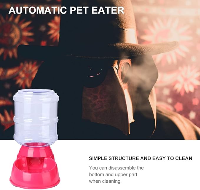 POPETPOP Dog Automatic Feeder- Pet Food Dispenser Self Dispensing Gravity Automatic Feeder for Small&Medium Pets 3. 5L ()