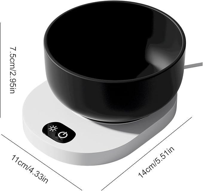 Pet Heated Water Bowl - Automatic Temperature Control, Ceramic Dog Cat Feeder, 35°C Warm Drinking Dish | Indoor Outdoor Home Table for Indoor Outdoor Home Table