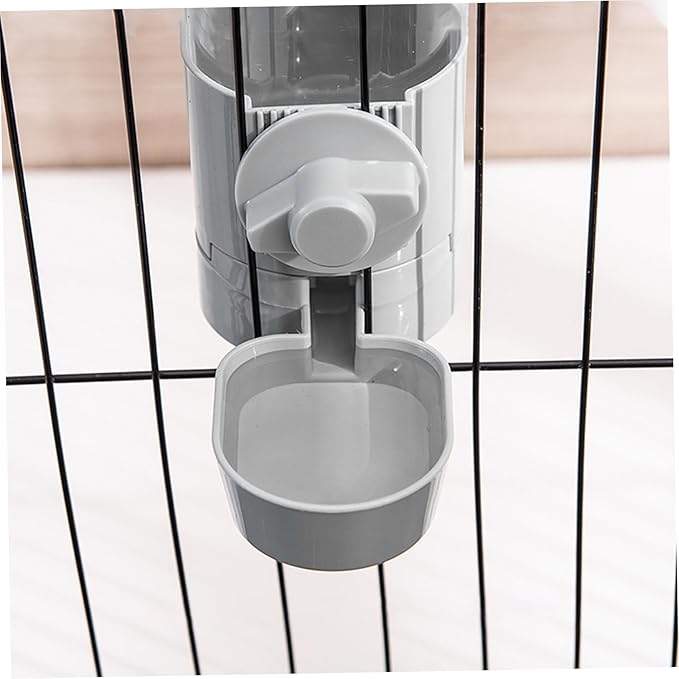 Kisangel Pet Water Dispenser Automatic Hanging Water Feeder for Dogs and Cats Capacity Easy to Inspect Gray for Keeping Pets Hydrated While You Re Away