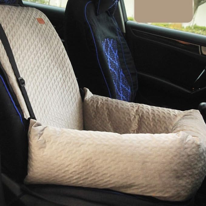 Dog Car Seat Pet Car Booster Bucket Seat Pet Travel Safety Car Seat Dog Bed for Car with Removable Cover&Safety Leash for Small and Medium Pets Cat,D