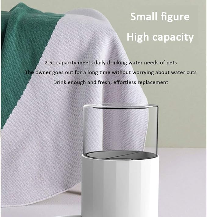 Pet Water Dispenser Gravity Automatic 2.5L Large-Capacity Non-Corner Pet Home Art Suitable for Small Animals Such As Cats and Dogs Feeder (Water Feeder)