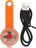 LED Dog Light Pendant, 3 Light Modes USB Rechargeable Large Capacity Battery for Pet Collar, Bag, Bike (Orange)