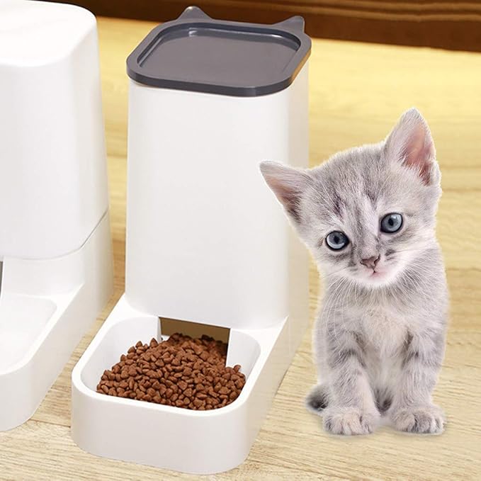 Automatic for Feeder Kibble Dispenser Large Capacity for Small Medium Large Dog Pets Puppy Kitten Easy to Use