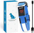 BSEEN Light Up Dog Collars - Reflective LED Dog Collar, Rechargeable Dog Glow Collar, Waterproof Glowing Dog Collar Lights for Night Walking (Royal Blue, Large)