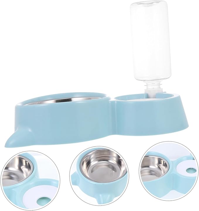 KESYOO 1Pc Cat Ear Shaped Automatic Pet Feeding Bowl Durable Food Dispenser for Dogs and Cats Slip Base Use
