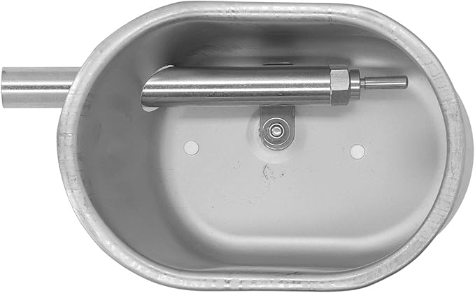 Automatic Animal Water Bowl, Stainless Steel Livestock Water Feeder Trough for Pig Goat Sheep Dog Cattle, Hydration Ensured at All Times, Medication (Small Elliptical, Size: