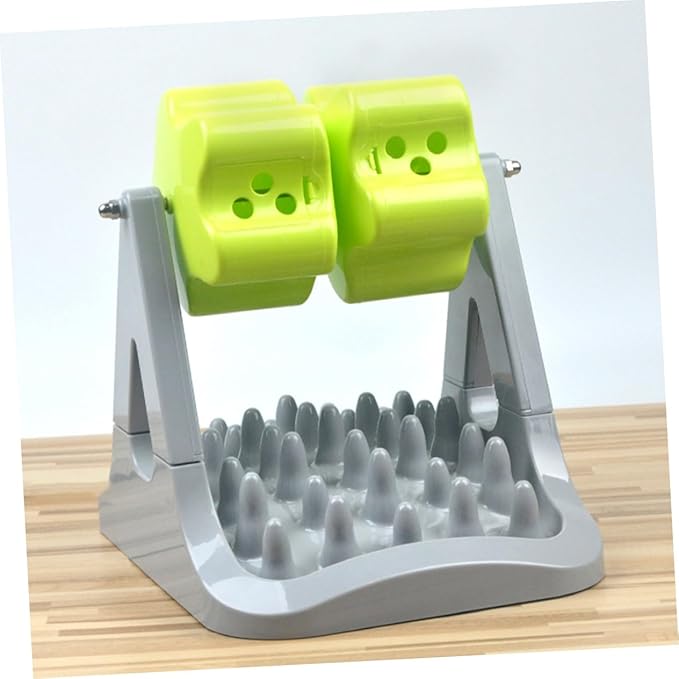 Rotating Automatic Dog Food Dispenser Non-Tip PET Feeder Interactive Design 1-Piece Dog Feeding Bowl for Training and Enrichment