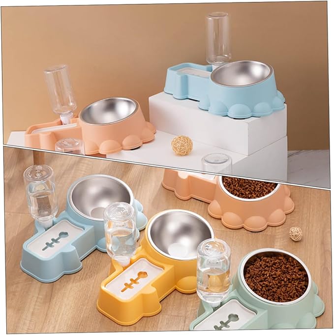 SUPVOX 1set Adorable Multi-Function Feeding Bowl Automatic Water Dispenser for Dogs and Easy to Convenient Pet Feeder