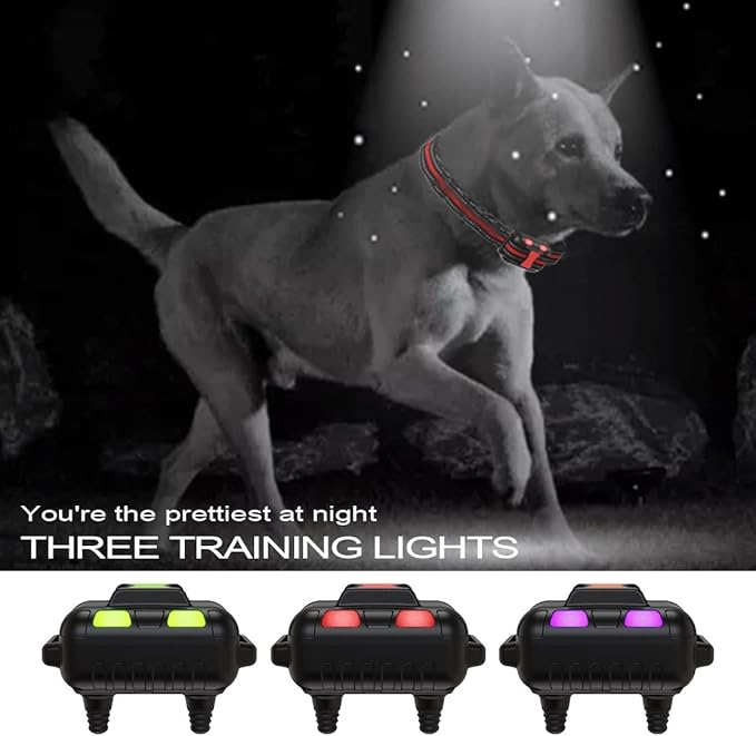 Pets Dog Training Collar, Shock Collar for Dogs with Remote, 2 Receiver Rechargeable Dog Shock Collar, for Medium and Large Dogs with 4 Training Modes (Color : Green)