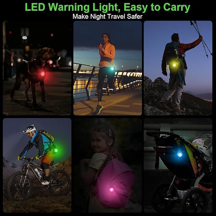 AUAUY LED Dog Collar Light, 4 Modes USB Rechargeable Light Up Dog Collar Light, IP68 Waterproof Pet Collar Light, LED Safety Light for the Dark for Running Jogging Walking Dog Collar-Green