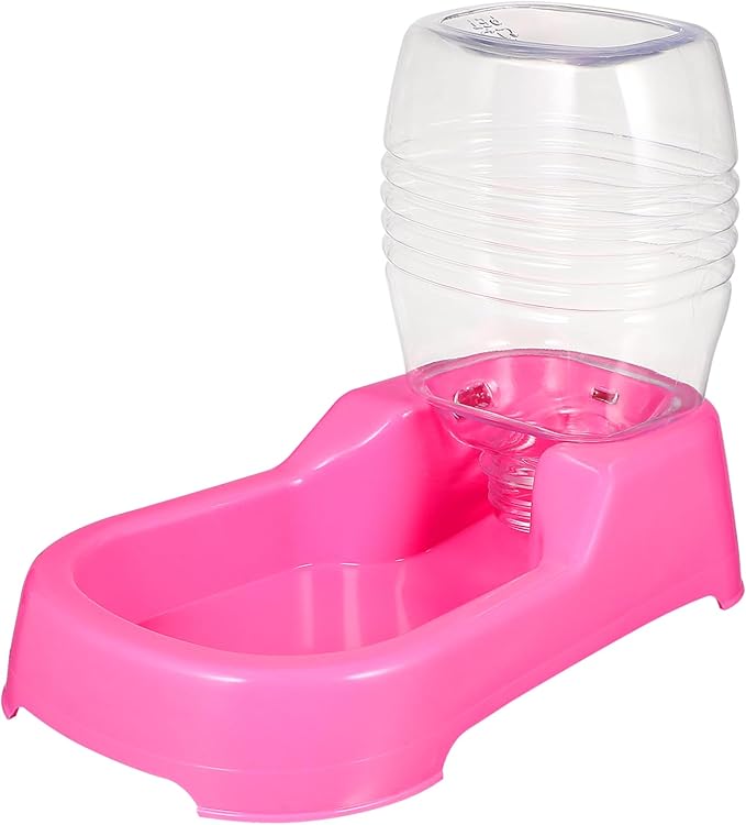 ERINGOGO Pink Dog Water Feeder Bowl Smooth Surface Non Spill Design Automatic Pet Drinking Tool for Puppies and Dogs at Home Pet Shops
