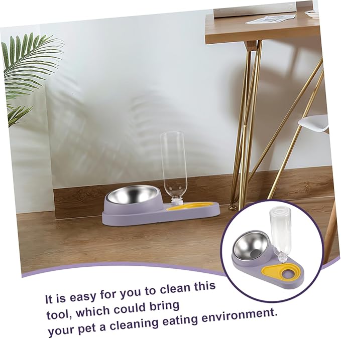 Yardwe Automatic Pet Food Water Feeder Dog Cat Bowl Pet Water Dispenser Easy to Use for Home