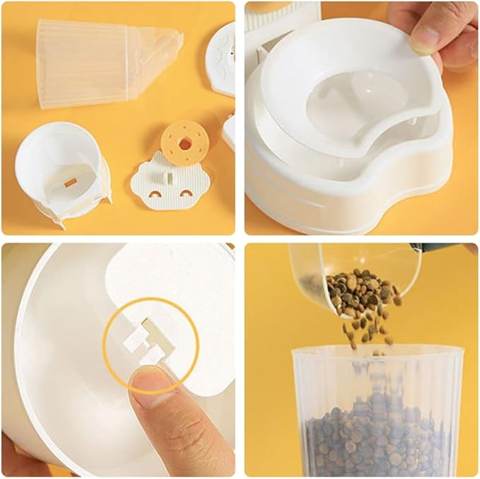 Automatic Water Bowl Food Feeder Dogs with Secure Locking Mechanism Hanging Waterer Pet Feeding Watering Tool