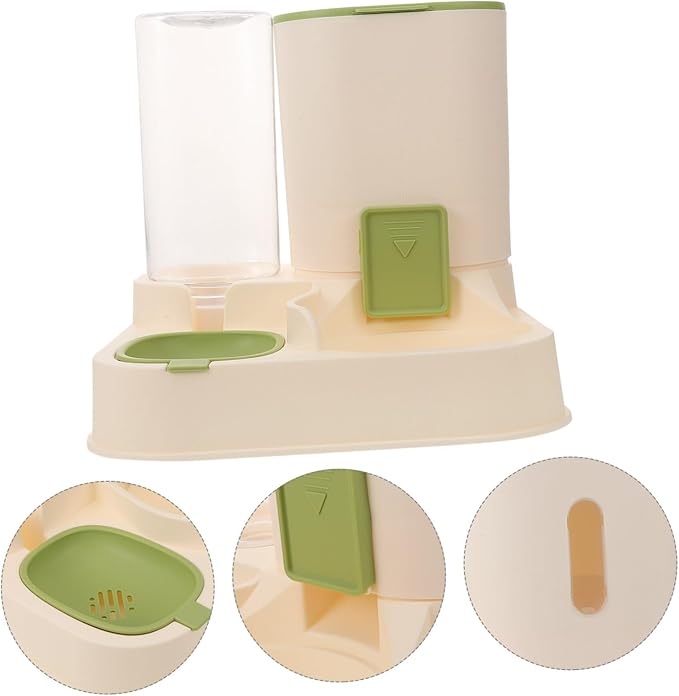 Large Capacity Automatic PET Feeder and Water Dispenser Dry-Wet Separation PET Water Bowl for Dogs and Cats Easy to Clean Filters