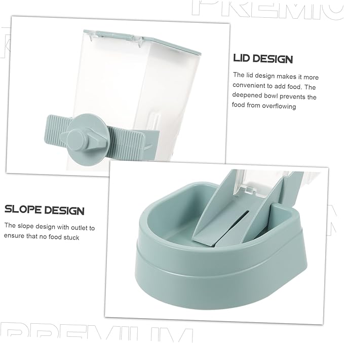 Automatic Pet Feeder Dispenser for Dogs Puppies Hanging Bowl Design No Electricity Required Easy to Prevents Spills and Messes for Cages and Kennels