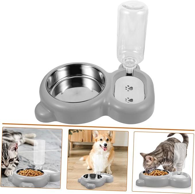 Milisten Multi-Function Pet Feeder Automatic Water Dispenser Bowl for Slow Eating Easy Design for Home and Pet Shops