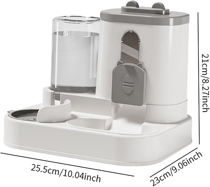 pistro Automatic Pet Feeder and Water Dispenser 2 in 1 Food Bowl for Cats Dogs Small Animals Indoor Use