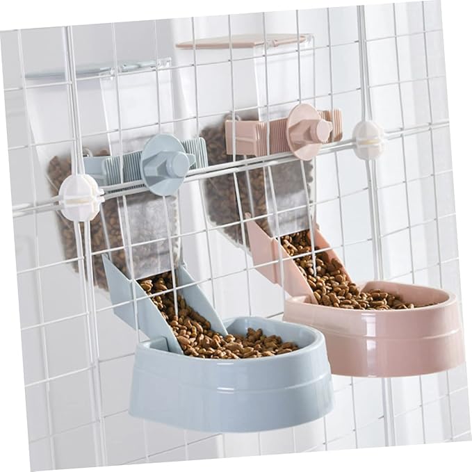 Automatic Dog Feeder Capacity Pet Cage Feeder Hanging Brackets for Stability Easy Design for Puppies and Dogs for Home Use