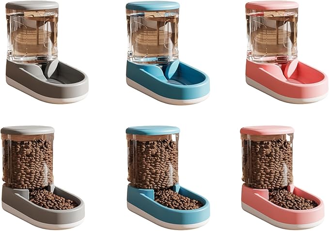 Dog Water Bowl Auto Feeding Bowl Food Feeder Dogs Water Drinking Bowl for Pet Dry Food Treats Water Dispenser