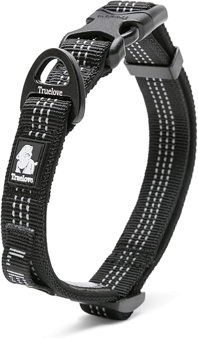 Truelove Dog Collars Set Reflective Collar for Small Medium Large Dogs Puppy Adjustable Padded Soft Nylon Comfy Neck TLC5271