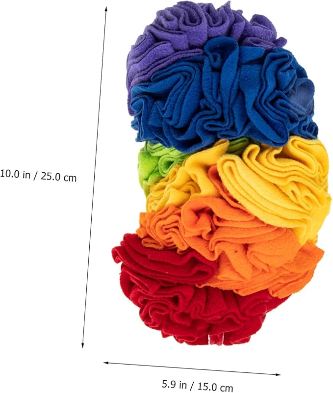 Dog Snuffle Mat Interactive PET Sniffing Pad Colorful Roll Design Slow Feed Dog Training Toy for Cognitive Enrichment and Chewing