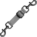 Dog Collar Safety Clip, Adjustable Backup Safety Strap, Double-Ended Leash Connector, High Reflectivity, Suitable for Dog Harnesses to Collar Safety Clips (Grey)