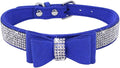 Puppy Dog Collar with Rhinestone Bow Knot Crystal Diamond Colorful Bling Girl Cat Collars XS Small Medium Large