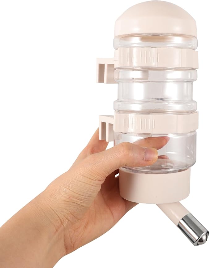 Pet Water Bottle Stainless Steel Nozzle Automatic Dog Cat Water Feeder Hanging Dispenser for Indoor Pets Easy to Install Convenient Hydration