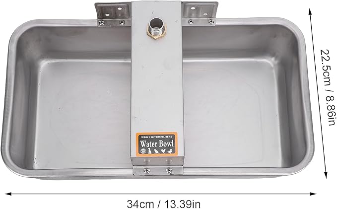 generic Dog Automatic Water Dispenser, Stainless Steel Pet Water Bowl with Continuous Design, for Dogs Cats and Other Pets