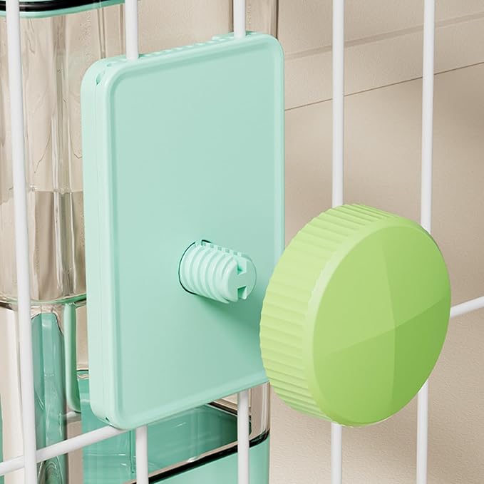 Dog Water Bowl, Cage Mounted Dispenser, Automatic Pet Bowl with Top Fill Bottle, Spill Proof Design with 49oz Capacity, Pet Feeding Supplies, Water Bowls for Small Medium Pets Cat Kitten Puppy Rabbits