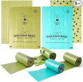Dog Waste Bags, 8 Rolls with 120 Bags, Pet Poop Disposal Bags with Cute Dog Design
