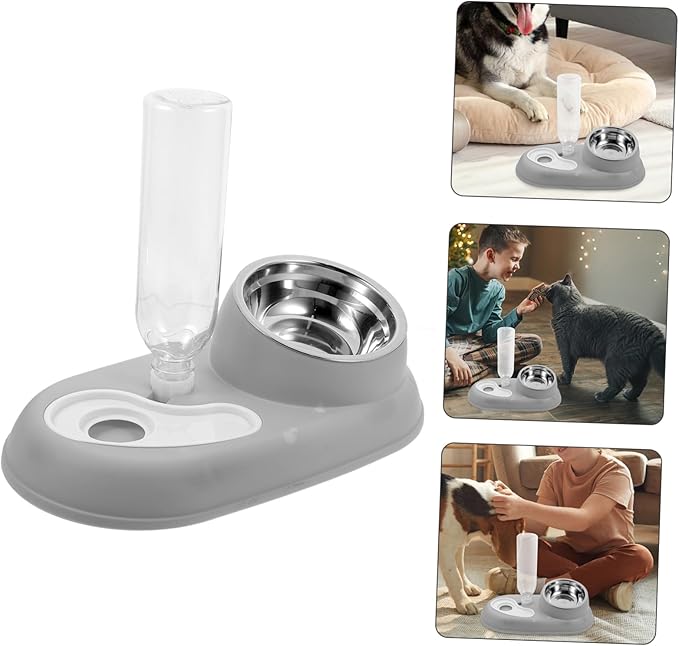 Automatic Feeder Multi-Function Food Bowl Transparent Water Container for Easy Monitoring Pet Supply for Home Use and Healthy Growth