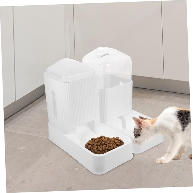 YARNOW 1set Automatic Cat Feeder Dispenser Water Bowl Convenient for Cats and Dogs Pet Food and Water Holder Saving Feeding for Home Use
