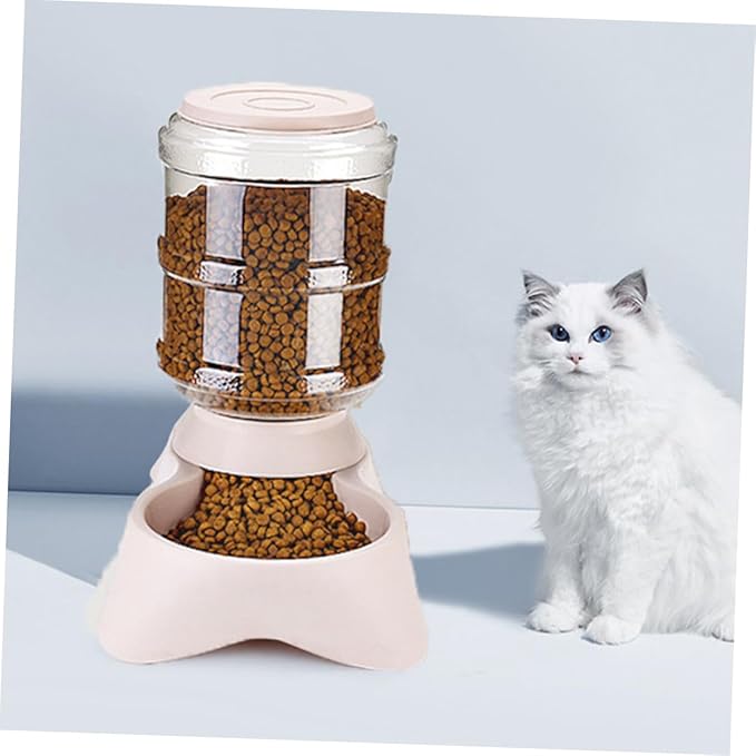 DOITOOL Automatic Pet Feeder Transparent Bottle Design Food Dispenser for Dogs and Cats Capacity Lightweight and Portable for Pet Owners