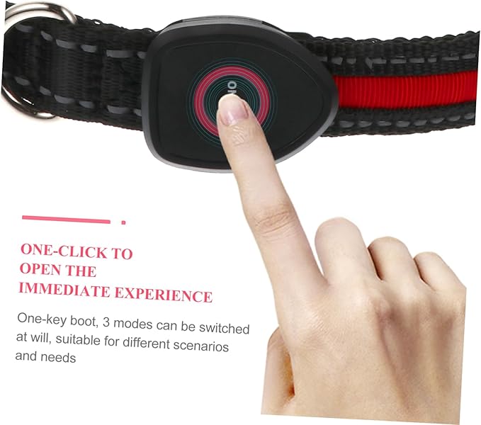 Rechargeable USB Glowing Dog Collar Flashing LED Lights 50CM for Nighttime Visibility for Golden Retriever and Bichon Frise