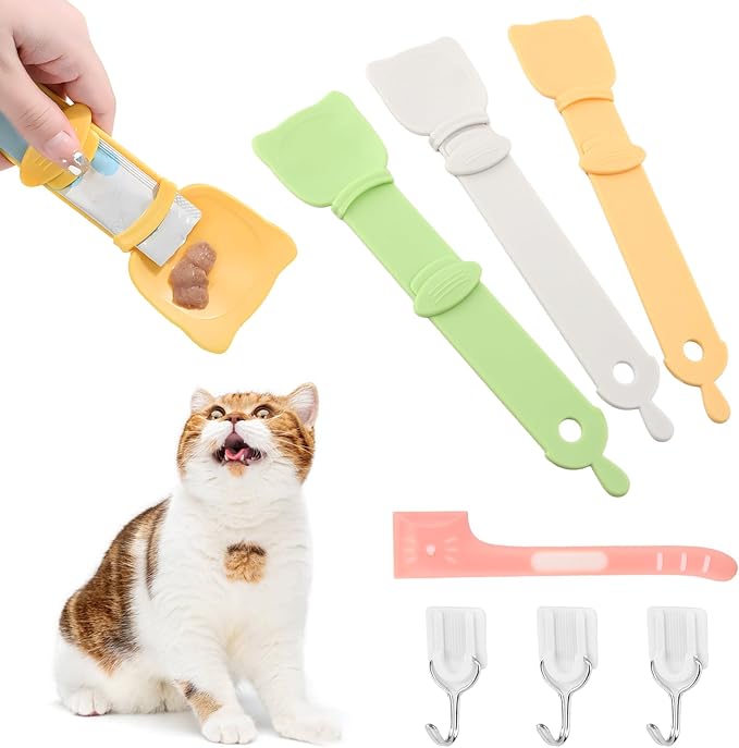 4pcs Wet Food Liquid Snack Dogs Dispenser Convenient Safe Cat Strip Feeder