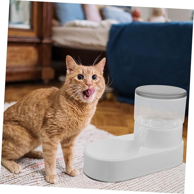 2pcs Automatic Feeder Dispenser for Cats Dogs Self-Filling Water and Food Bowl Lightweight Break-Resistant Pet Supply