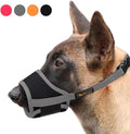 HEELE Dog Muzzle,Soft Nylon Muzzle Anti Biting Barking Chewing,Air Mesh Breathable Drinkable Adjustable Loop Pets Muzzle for Small Medium Large Dogs 4 Colors 4 Sizes (Gray, XL)