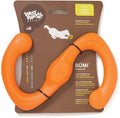 West Paw Zogoflex Bumi Dog Tug Toy – S-Shaped, Lightweight Chew Toys for Fetch, Play, Pet Exercise – Tug of War Soft Flinging Squishy Chewy Toy for Dogs – Guaranteed, Latex-Free, Small, Tangerine