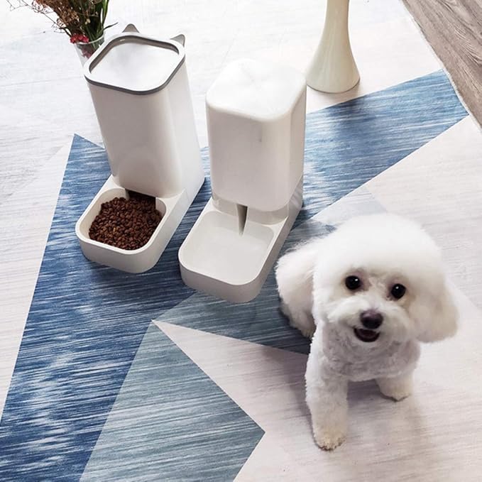 Dog for Cat Automatic Feeder Safety Water Drinker Food Dispenser Puppy Feeding B, Snow