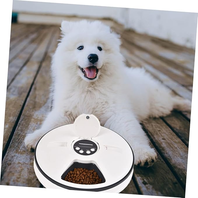 Sosoport Timed Auto Pet Cat Feeder Meal Capacity Control for Cats and Dogs Easy to Grey and Design Automatic Feeding