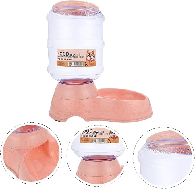 VANZACK 3.8L Automatic PET Feeder Plastic Dog and Cat Food Dispenser Timer Large Capacity PET Feeding Bowl for Indoor Use