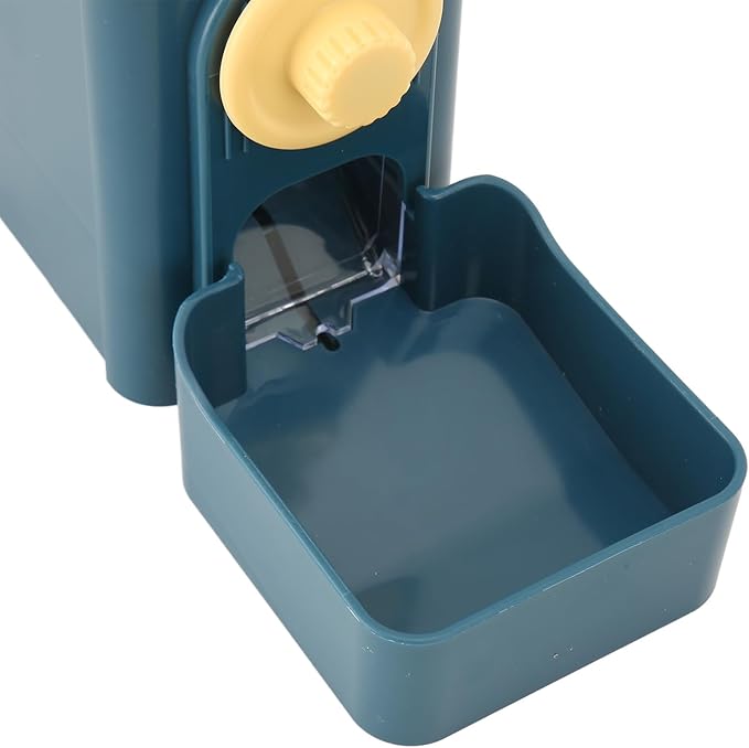 Alomejor Automatic Pet Feeder, Large Capacity Gravity Feeder with Leak Proof Design, Convenient Hanging Design for Cat Dog Cage (Blue)