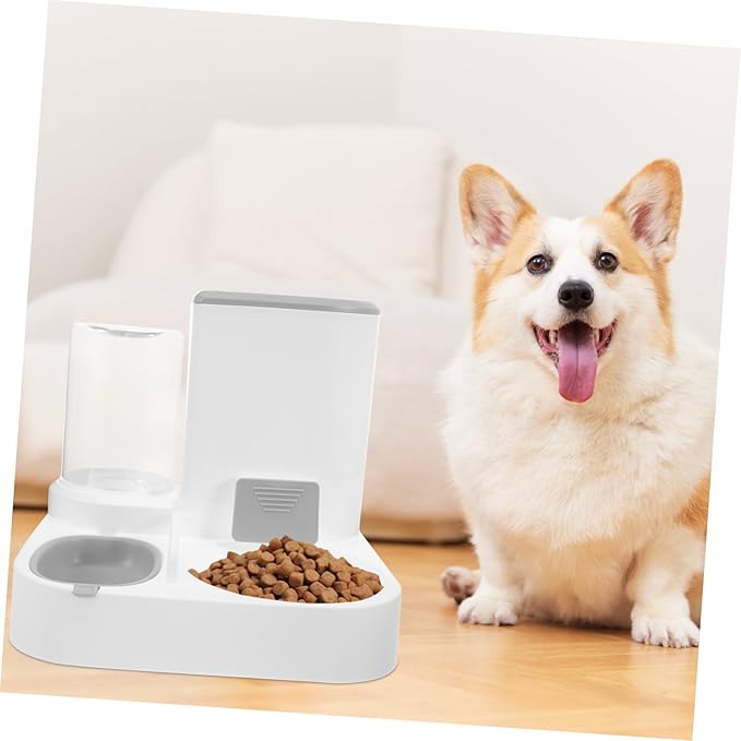 Automatic Pet Food and Water Dispenser with Dry and Wet Separation and Cats Easy to Clean Detachable Pet Feeder for Convenient Feeding and Hydration