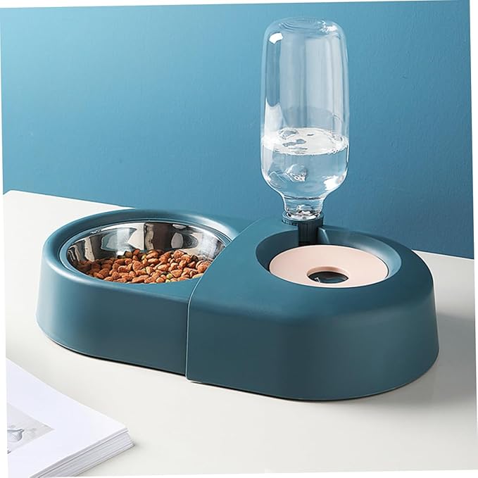 Automatic Dog Feeder with Water Dispenser Stylish Pet Bowl for Dogs Cats Convenient Feeding for for Home Decor