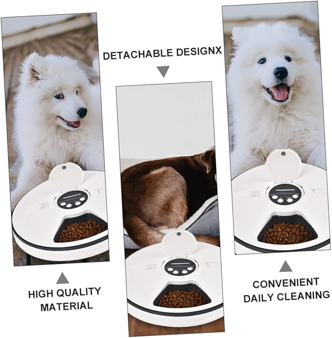 BESPORTBLE Automatic Dog Feeder Timing Detachable Storage Bowl Puppy Feeding Bowls for Dogs
