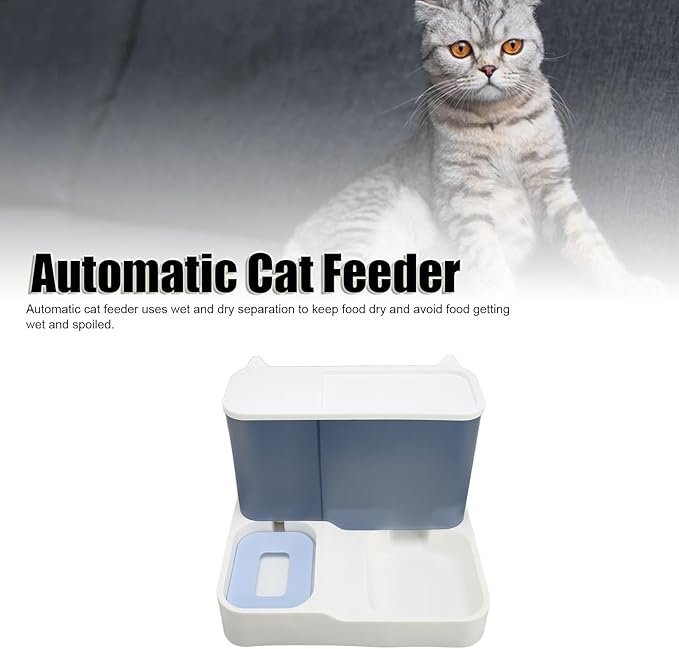 Automatic Cat Feeder,2 in 1 Pet Food Feeder and Water Dispenser Pet Water Dispenser Cat Food Dispenser Dog Feeder for Small Medium Dog Puppy Kitten