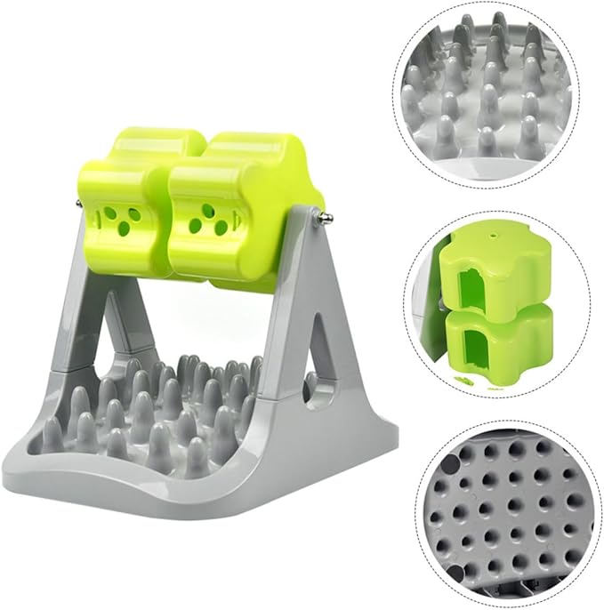 SUPVOX 1piece Automatic Rotatable Pet Dog Food Feeder Slow Compact for Dogs and Puppies Easy Clean Bowl for Training and Reducing Mess