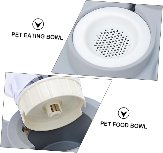 1Pc Dual Use Pet Bowl Practical Pet Food and Water Feeder Automatic Water Refill Design Smooth Surface for Easy Cleaning Unique Non Tip and Cats
